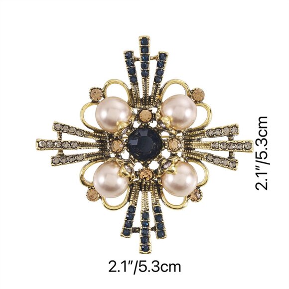 Cross Brooch Rhinestone Cross Brooch Pin - Picture 6 of 7